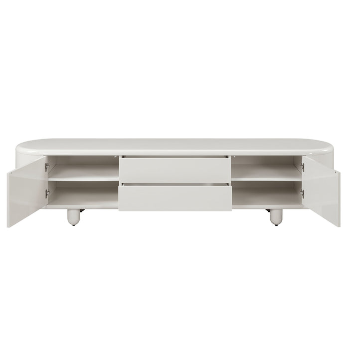 Keely - TV Stand - Gloss White
