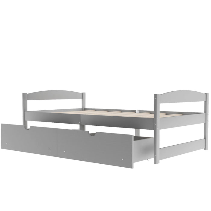 Platform Bed With 2 Drawers