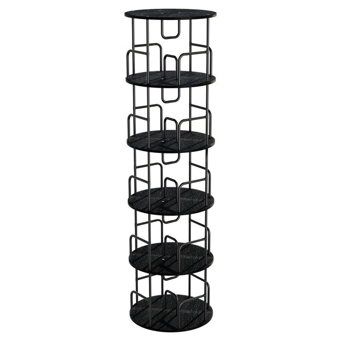 Rotating Bookshelf Tower 5 Tier Spinning 360 Degree Revolving Storage Shelf
