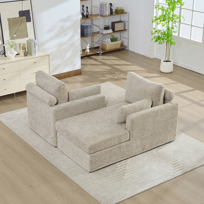 Wide Sofa Bed - Taupe