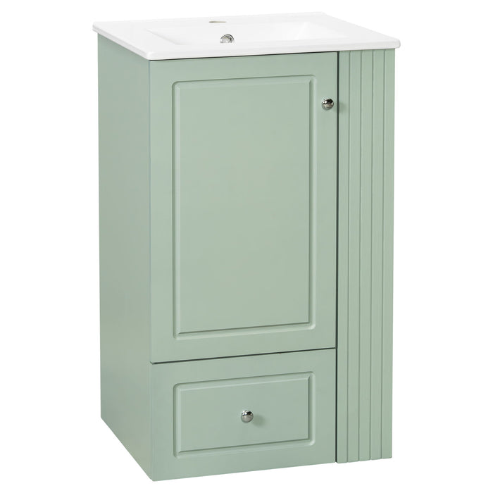 Modern Freestanding Bathroom Vanity With Sink, Soft-Close Drawer, Towel Bar