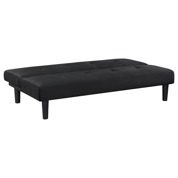 Boston - Tufted Convertible Sofa Bed Armless Design - Black
