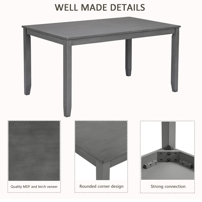 Kitchen Dining Set, Rectangular Dining Table & Upholstered Chairs