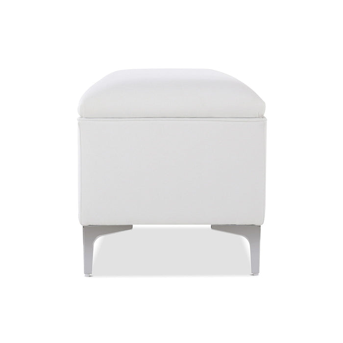 Madelyn - Modern Storage Bench - Bright White Dye