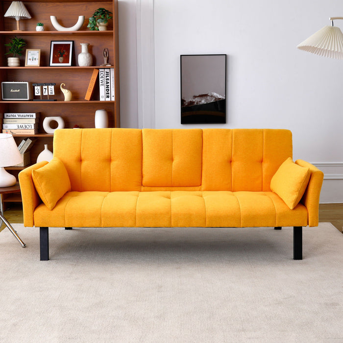 Sofa Bed With Foldable Design And Cup Holder