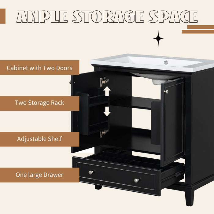 Modern Bathroom Vanity Base Only With Doors And Drawer