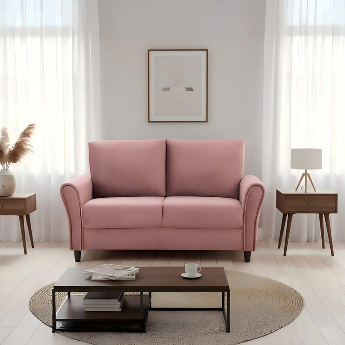 Patricia - Curved Arm Loveseat Sofa