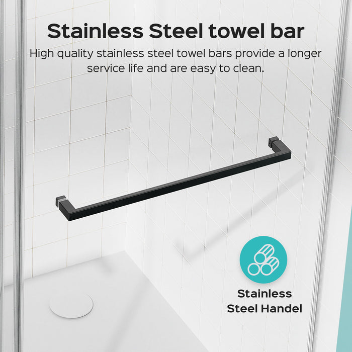 Frameless Double Sliding Soft-Close Shower Door, 3 / 8" (10Mm) Thick SGCC Tempered Glass Door, Matte