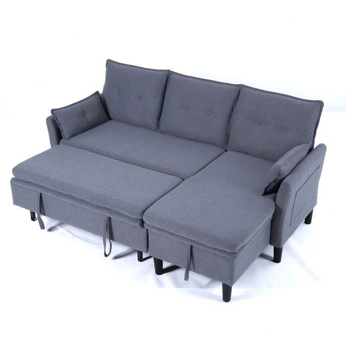 L-Shaped Reversible Chaise Sectional Sofa With Storage