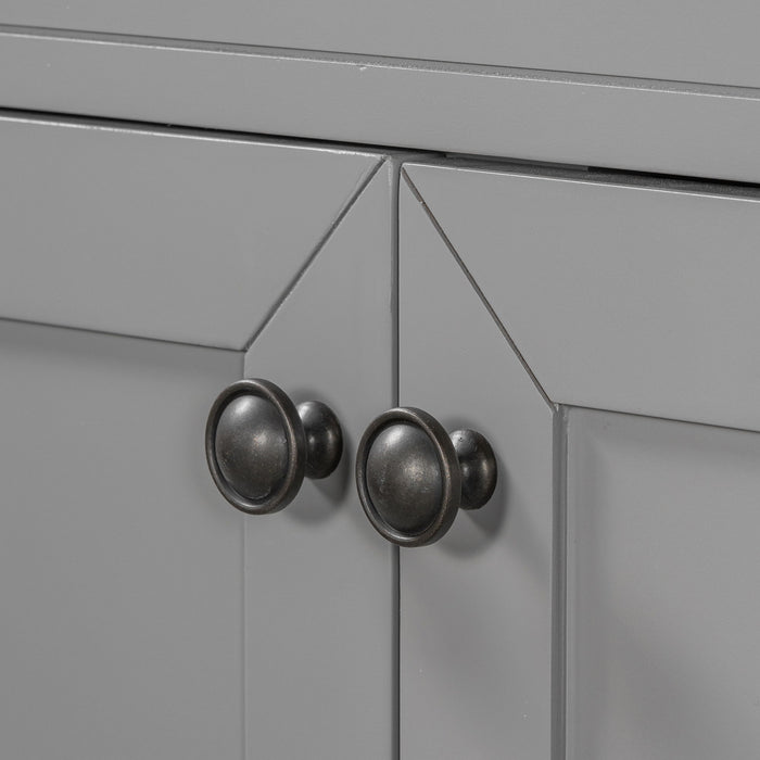 Modern Bathroom Vanity Base Only, 2 Doors And 3 Drawers