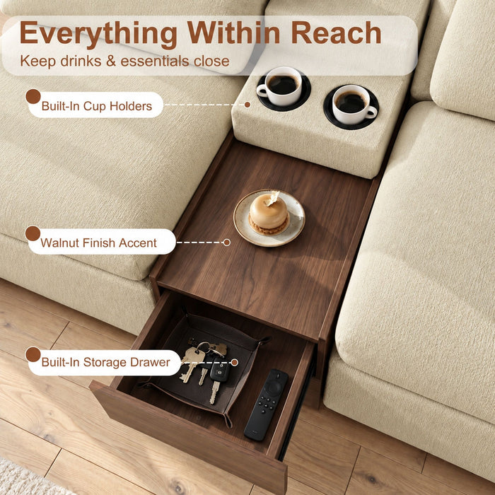 Modular Cloud Couch With Storage Console