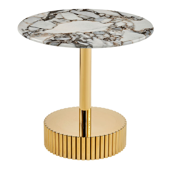 End Table For Living Rooms - Gold / White
