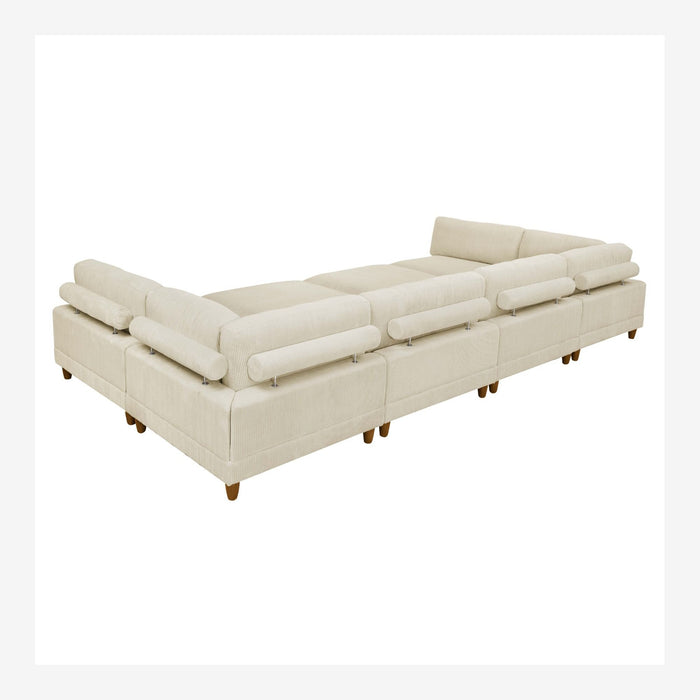Modern Modular Sectional With Adjustable Back Support