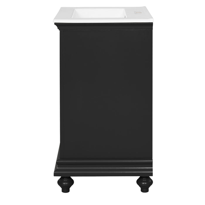 Modern Bathroom Vanity With Tip-Out Drawer And Soft-Close Hinges