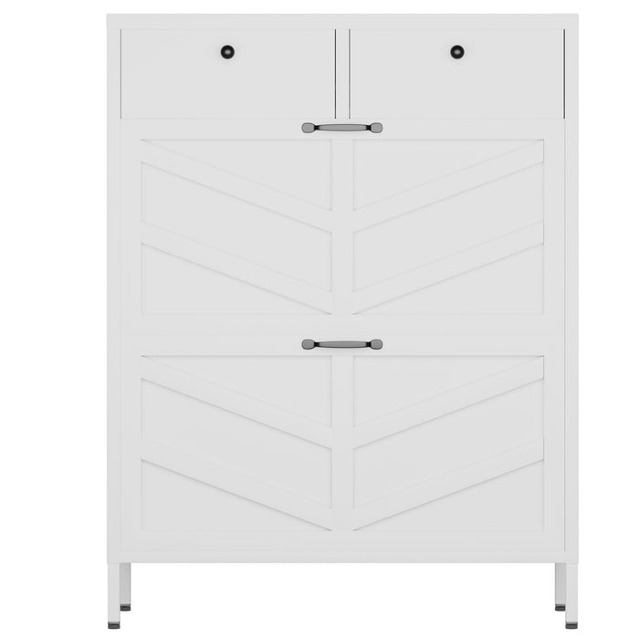 Shoe Cabinet With Flip Drawers