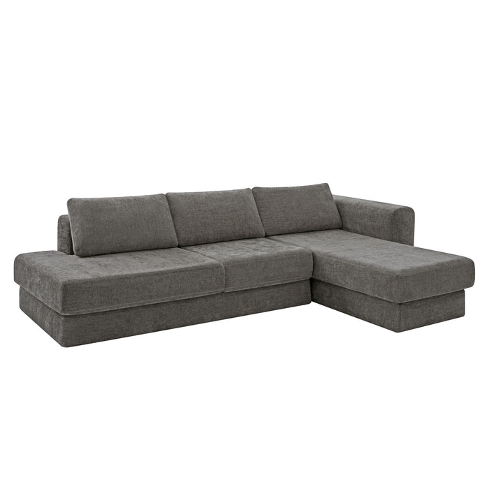 L-Shaped Modular Sofa With Double Layer Cushion