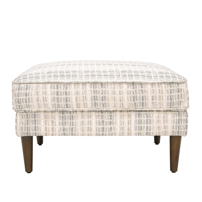 Elsbury - Ottoman With Solid Wood Legs - Data Mist