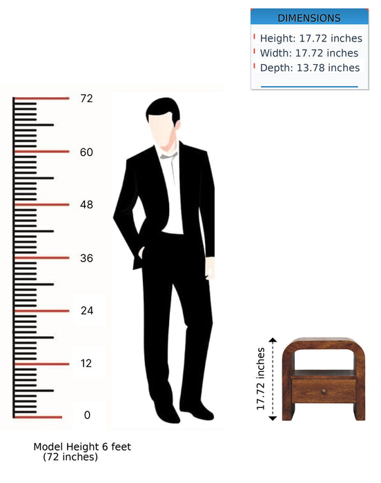 Darcy - Nightstand With Drawer And Open Shelf - Brown