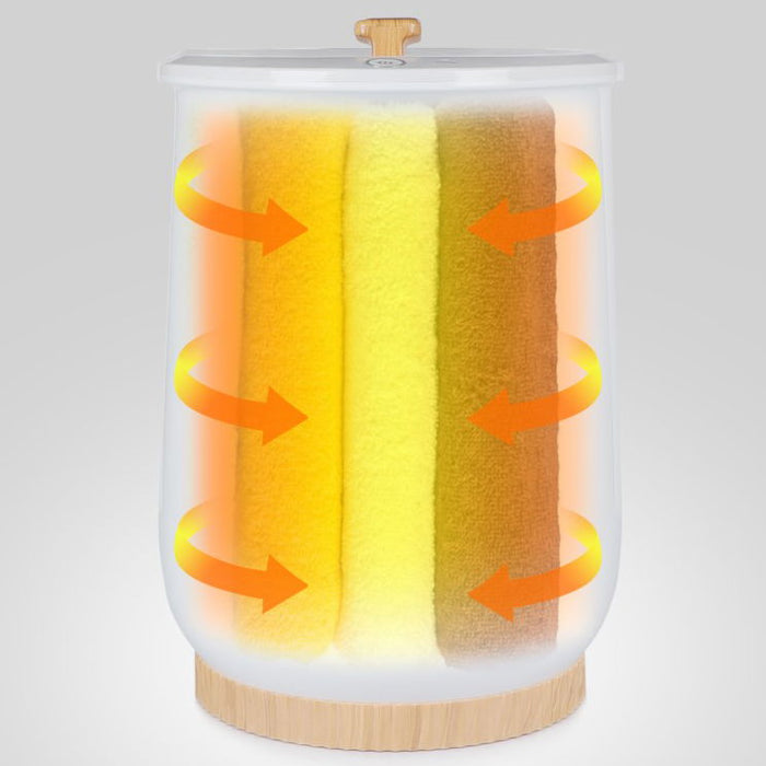 Towel Warmers, Luxury Bucket Towel Warmers, Large Towel Warmers For The Bathroom, Fits Up To 2 Oversized Towels - White