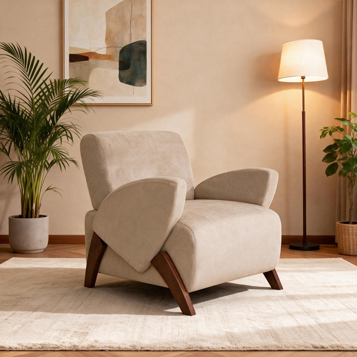 Lounge Accent Chair For Living Room - Beige Coffee