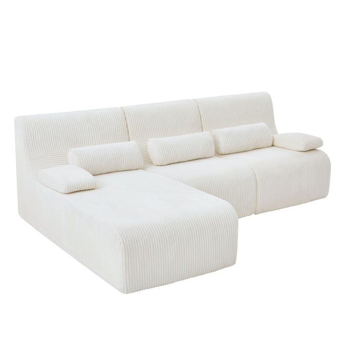 Oversized Sectional Sofa, Living Room Seating With Modular Design