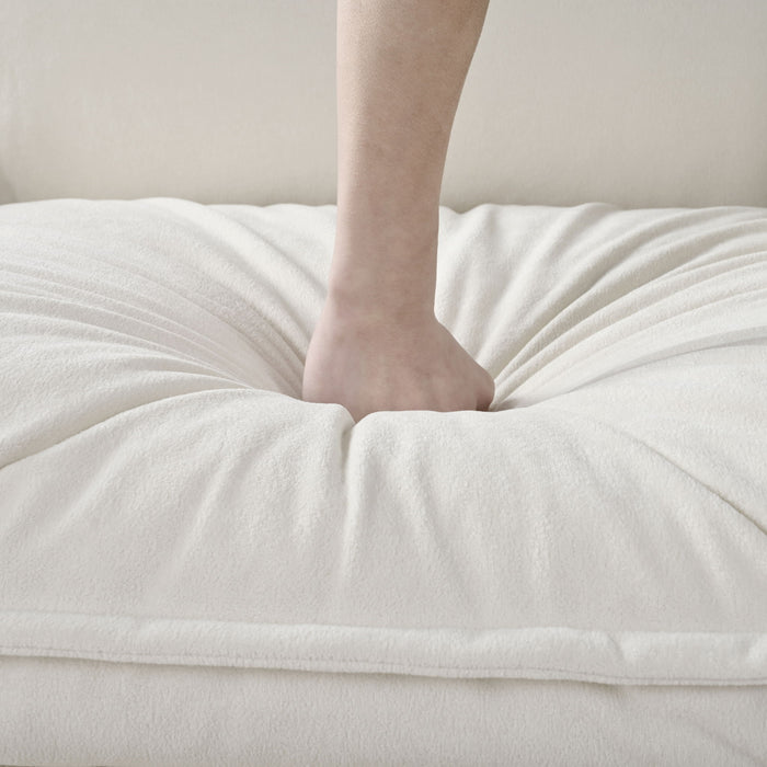 Oversized Chair With Movable Ottoman, Soft Upholstered Lounge Chair