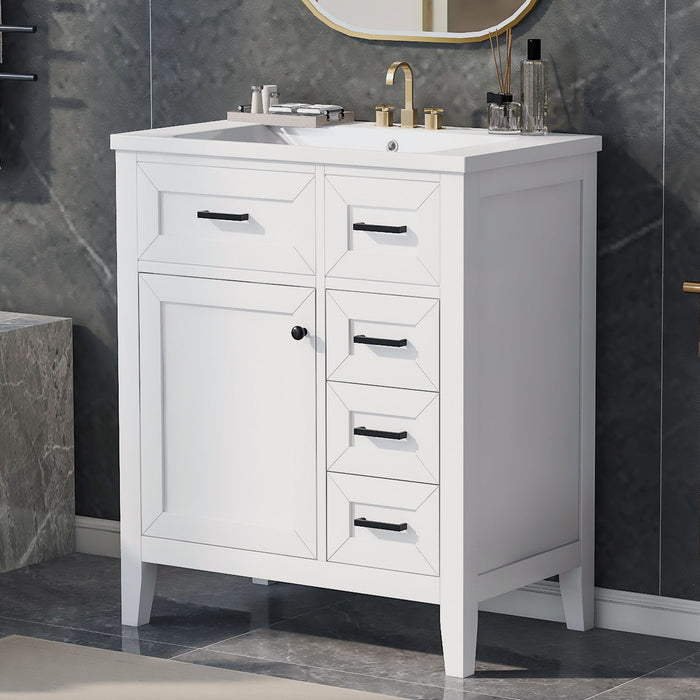Modern Bathroom Vanity With Sink Combo, 3 Drawers