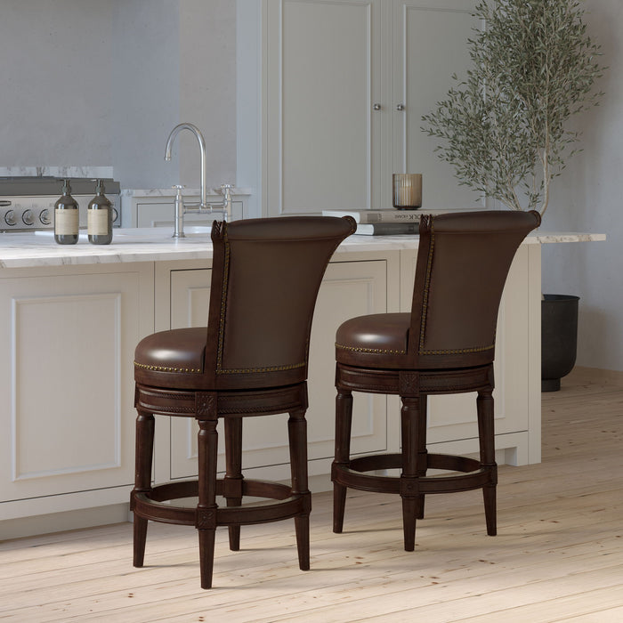 Swivel Barstool With High-Back