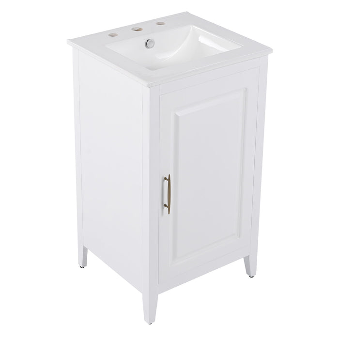 Modern Bathroom Vanity With Sink, Functional Drawer, Soft- Closing Door