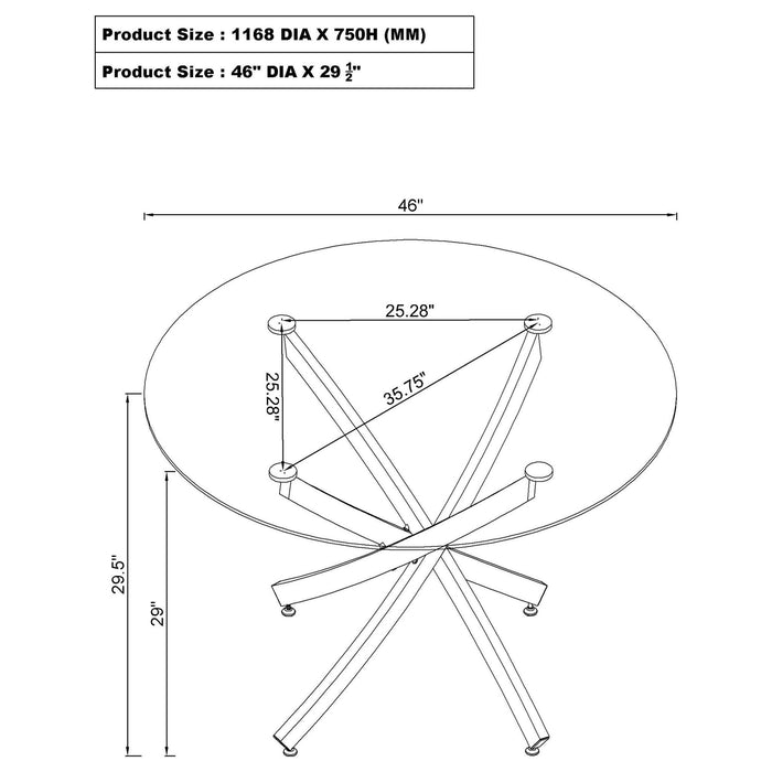 Orlette - Dining Table - Clear