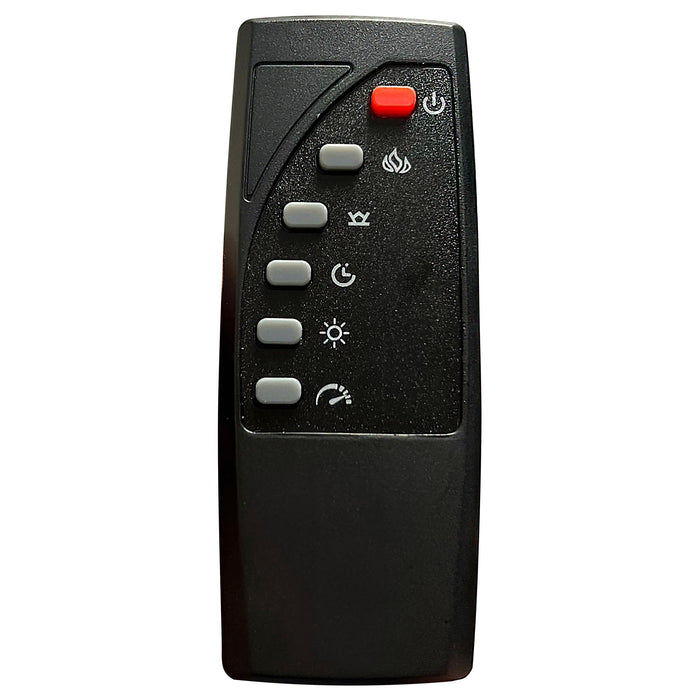 Haven - Upholstered Queen Bed With Integrated Flame Box - Gray