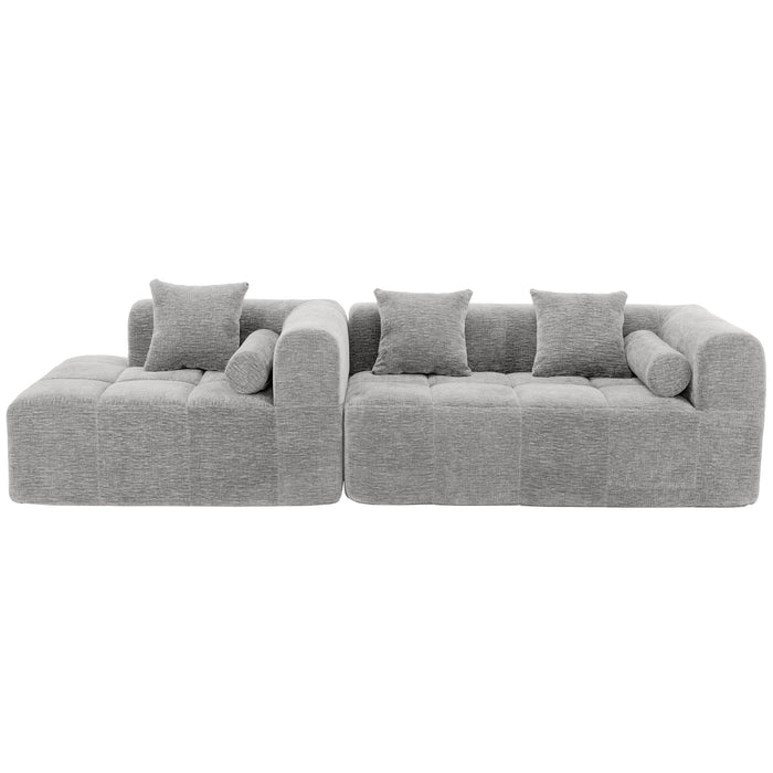Sectional Free Combined Sofa With 2 Side Pockets