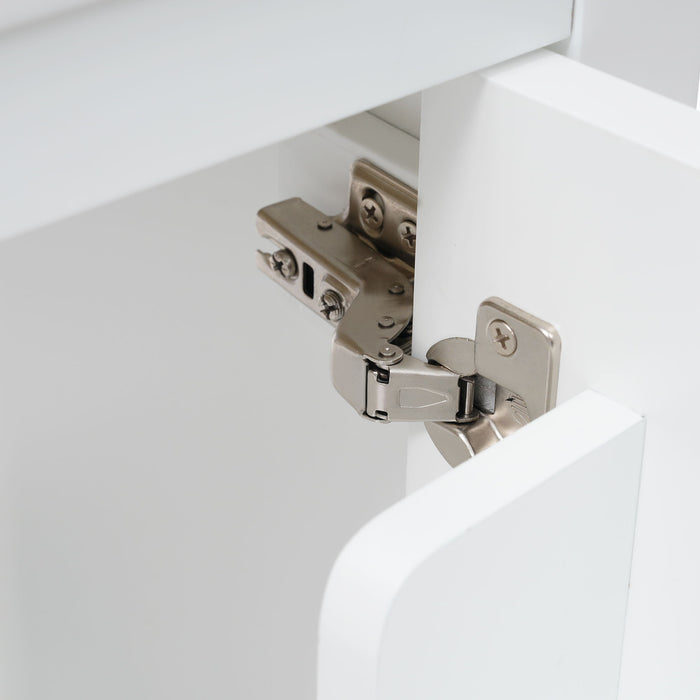 Modern Bathroom Vanity With Sink, Soft-Closing Door And Open Shelf