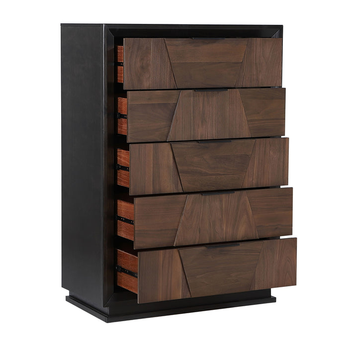 Houston - 5 Drawer Chest - Walnut