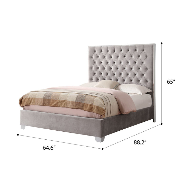 Lacey - Queen Bed Kit - Silver Gray
