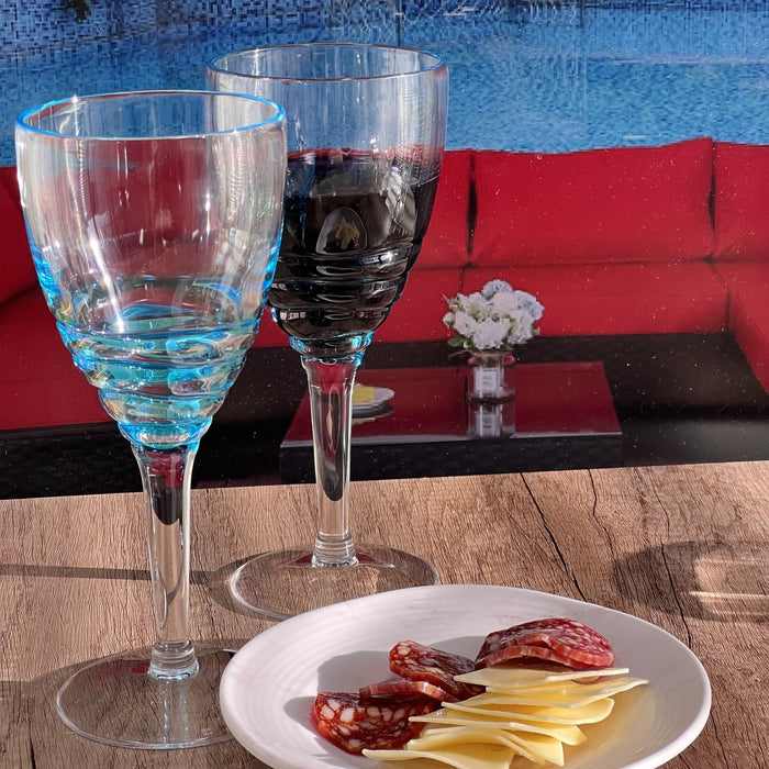 Swirl Plastic Wine Glasses (Set of 4)