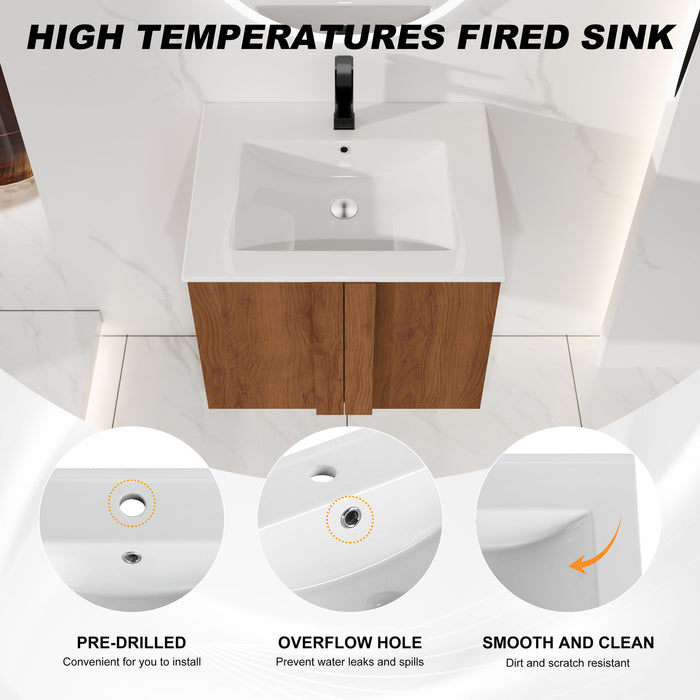 Floating Bathroom Vanity With Sink Combo