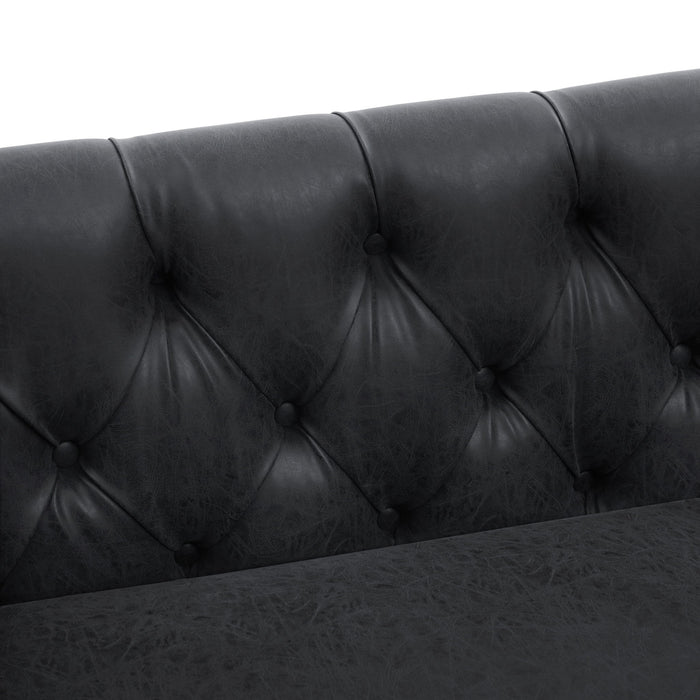 Chesterfield Sofa With Flared Arms For Living Room