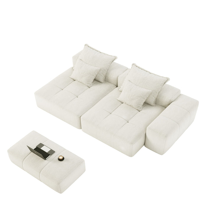 Modern Oversized Diy Combination Modular Sectional Sofa With Pillows