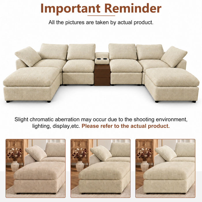 Modular Cloud Couch With Storage Console
