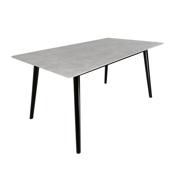Chic Dining Table With High Pressure Laminate Top And Solid Wood Legs - Natural