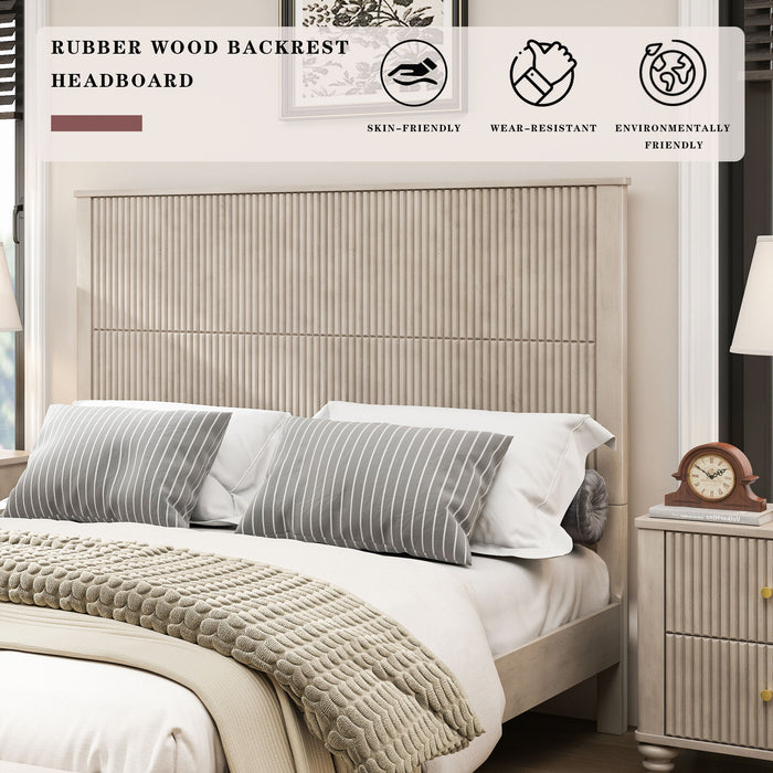 Platform Bed Frame & Tall Headboard