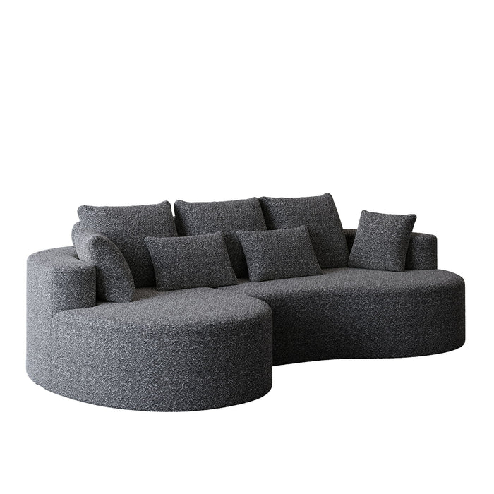 Curved Oversized Sectional Sofa With Extra Deep Seat