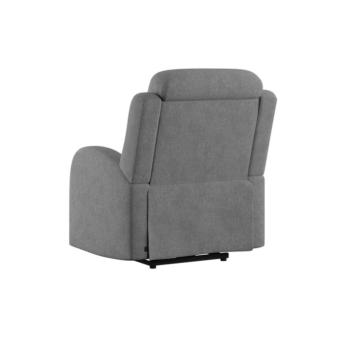 Harvey - Power Recliner With 1 Power Headrest - Mottled Gray