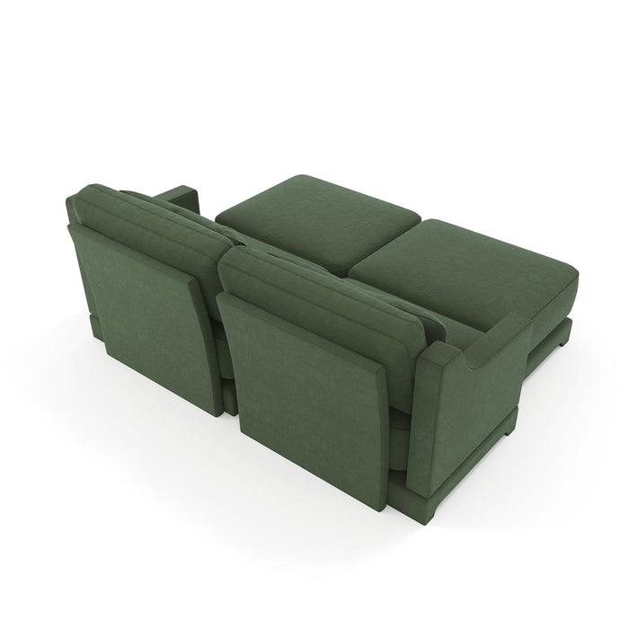 Stylish Sofa With Ottoman And Lumbar Pillows, Ergonomic Design