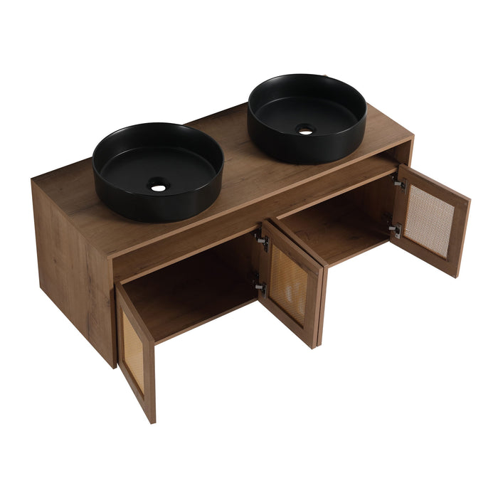 Bathroom Vanity & Art Sink, 2 Soft Close Doors, Float Mounting Design