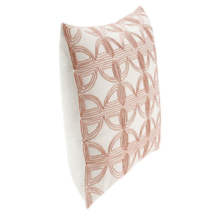 Elea - 22" x 22" Pillow - Ivory / Blush