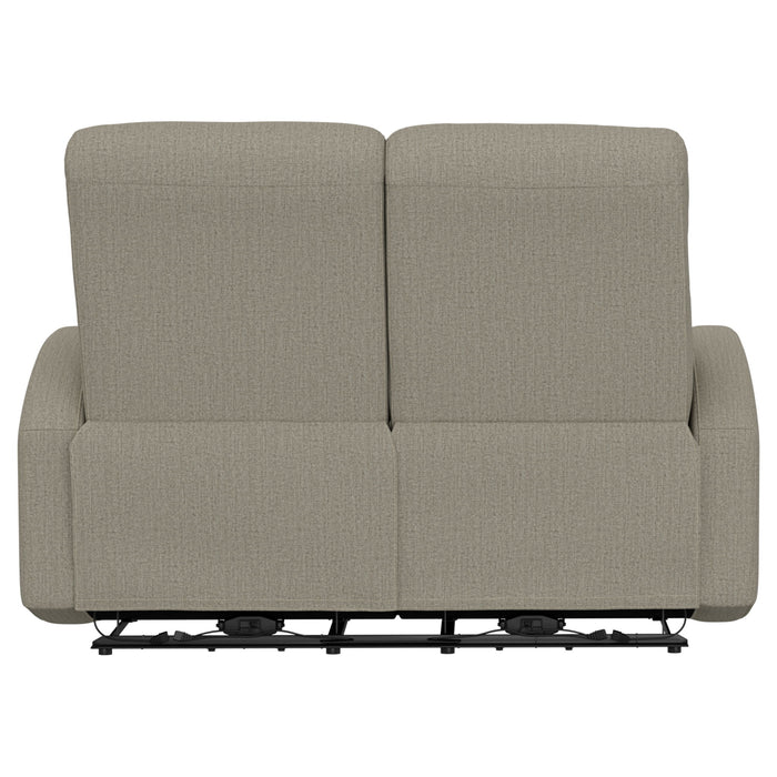 Manual Reclining Loveseat With Dual Seating Support For Living Room