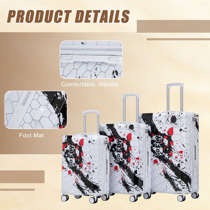 3 Piece With Combination Lock And Silent Wheels
