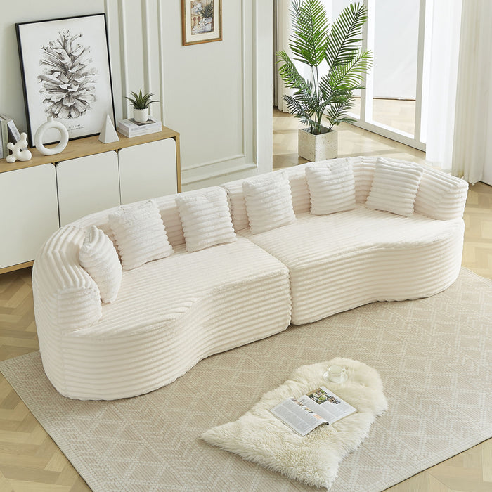 Sectional Sofa, Oversized 4 Seater With Deep Seat Design